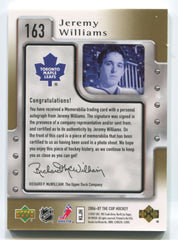 2006-07 The Cup Gold Rainbow Autographed Rookie Patches #163 Jeremy Williams #13/48 | Eastridge Sports Cards
