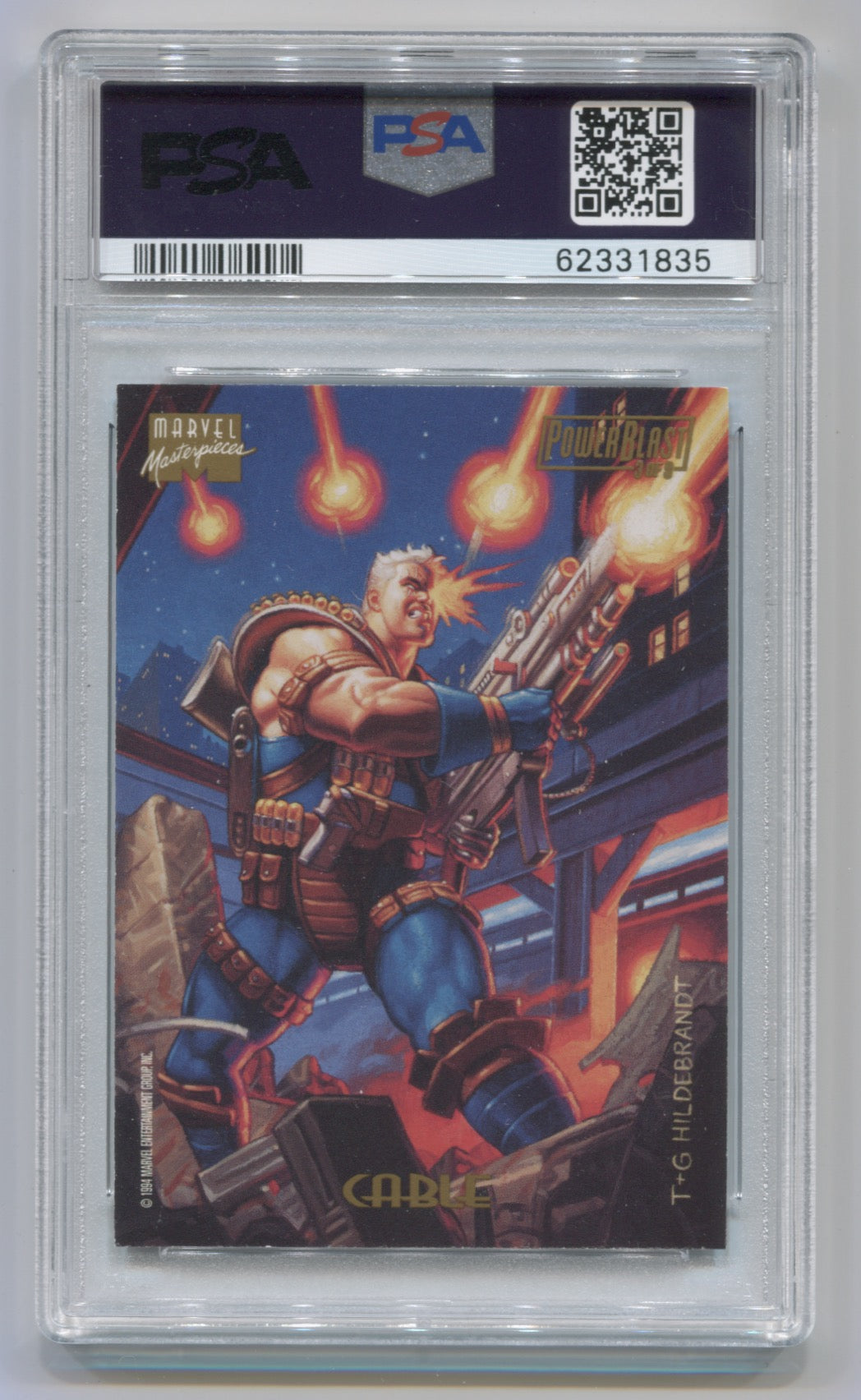 1994 Marvel Masterpieces PowerBlast #3 Cable PSA 8 | Eastridge Sports Cards