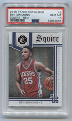2016-17 Panini Excalibur Squire Red #3 Ben Simmons #93/99 PSA 10 (Rookie) | Eastridge Sports Cards