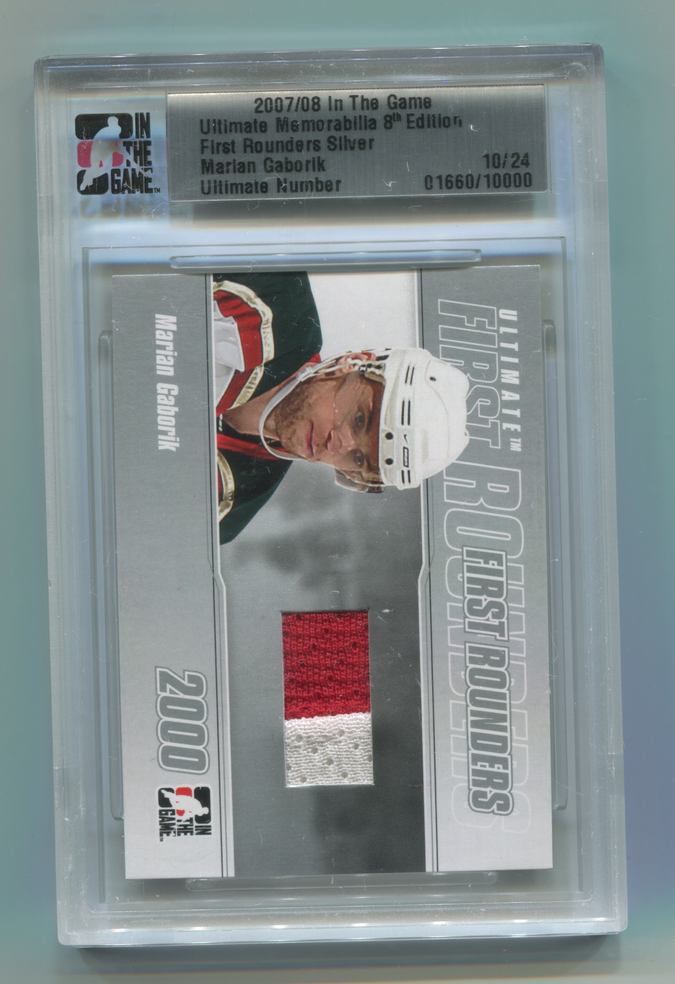 2007-08 ITG Ultimate Memorabilia 8th Edition First Rounders Silver Marian Gaborik #10/24 | Eastridge Sports Cards