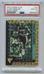 2020-21 Panini Flux Gold Laser #187 Clyde Drexler #02/10 PSA 10 | Eastridge Sports Cards