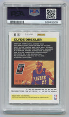 2020-21 Panini Flux Gold Laser #187 Clyde Drexler #02/10 PSA 10 | Eastridge Sports Cards