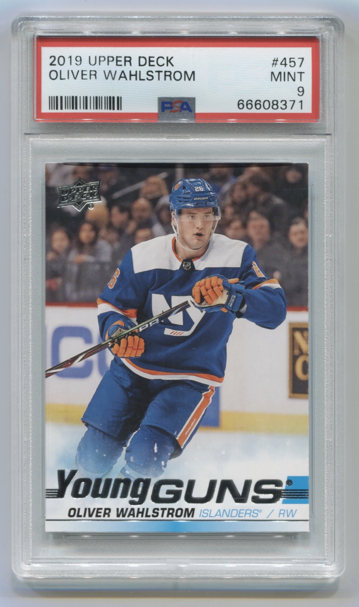 2019-20 Upper Deck #457 Oliver Wahlstrom PSA 9 (Rookie) | Eastridge Sports Cards