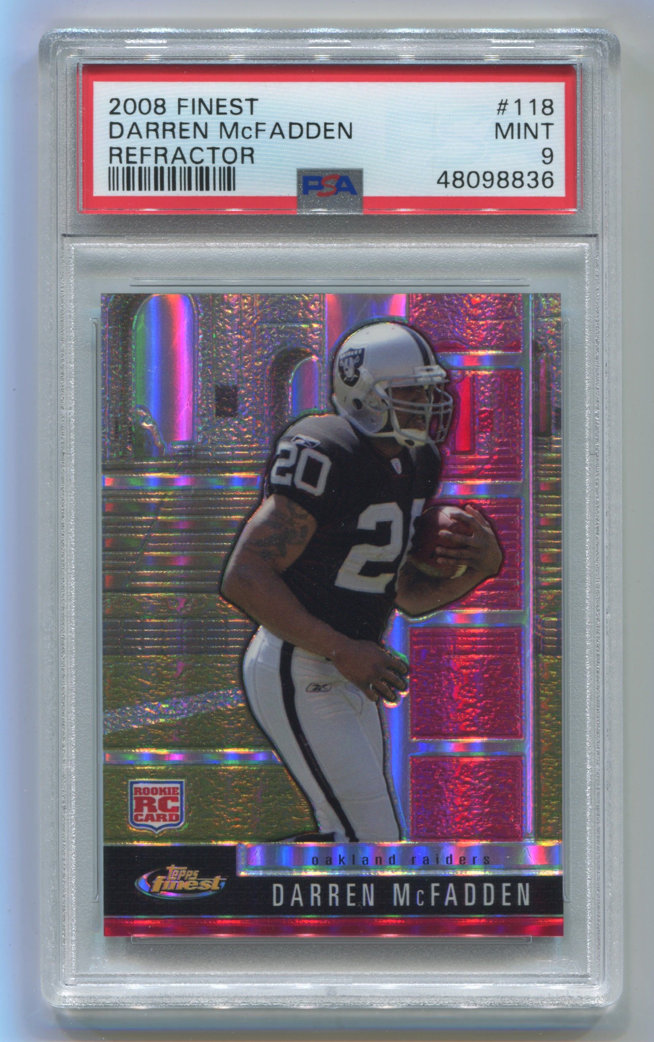 2008 Finest Refactor #118 Darren McFadden #484/699 PSA 9 (Rookie) | Eastridge Sports Cards