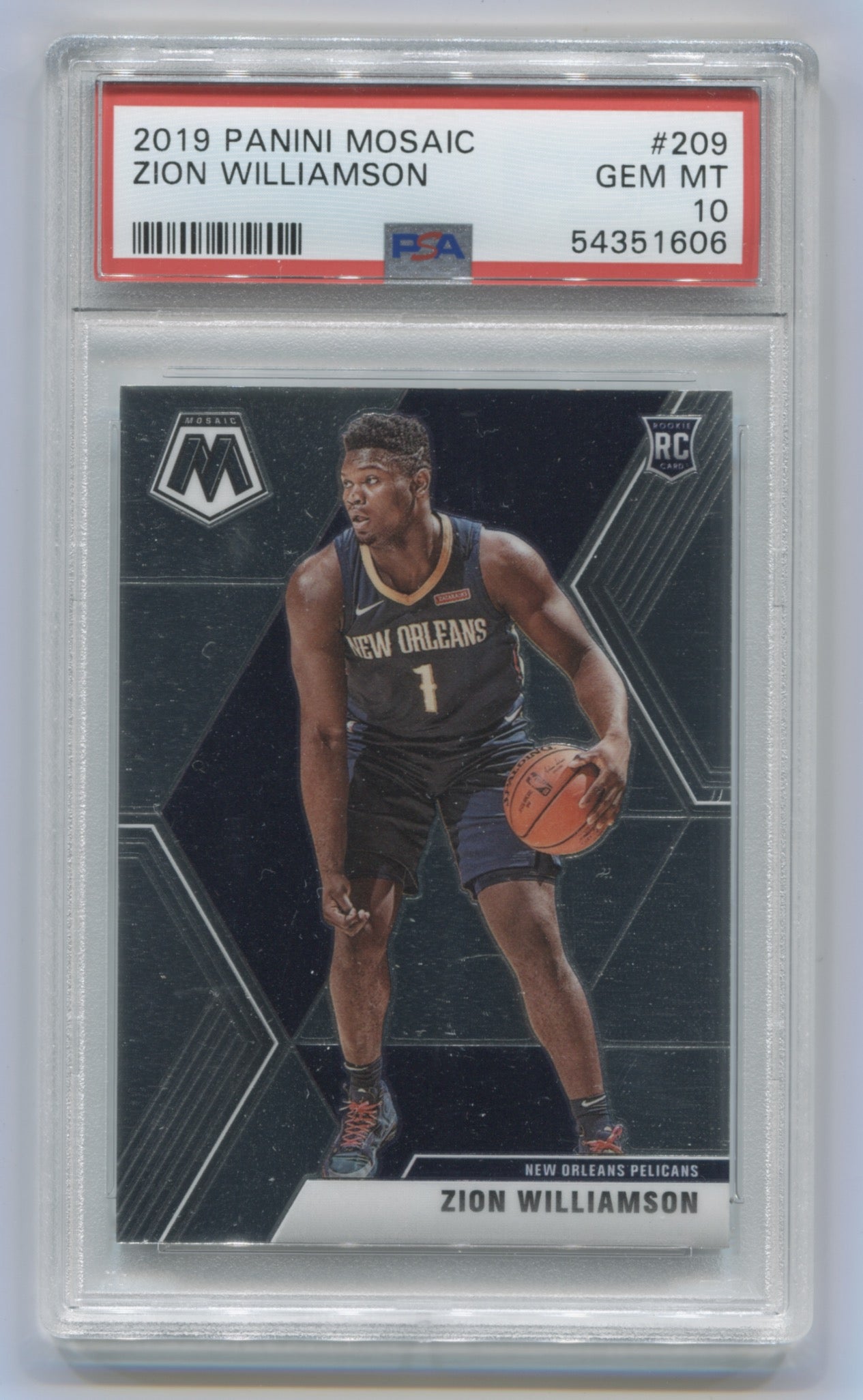 2019-20 Panini Mosaic #209 Zion Williamson PSA 10 (Rookie) | Eastridge Sports Cards