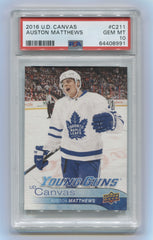 2016-17 Upper Deck Canvas #C211 Auston Matthews PSA 10 (Rookie) | Eastridge Sports Cards