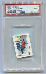 1991-92 SkyBox Canadian Minis #7 Michael Jordan PSA 9 | Eastridge Sports Cards