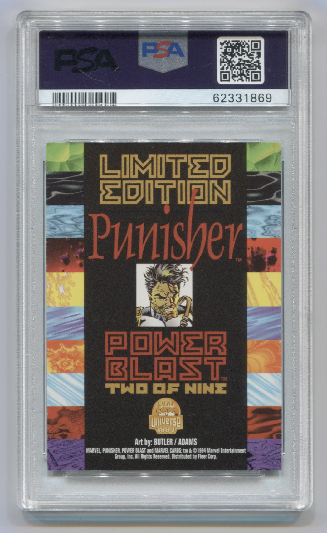 1994 Marvel Universe Power Blast #2 Punisher PSA 10 | Eastridge Sports Cards