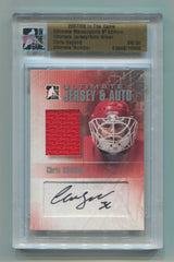 2007-08 ITG Ultimate Memorabilia 8th Edition Jerseys Autographs Silver Chris Osgood #08/30 | Eastridge Sports Cards