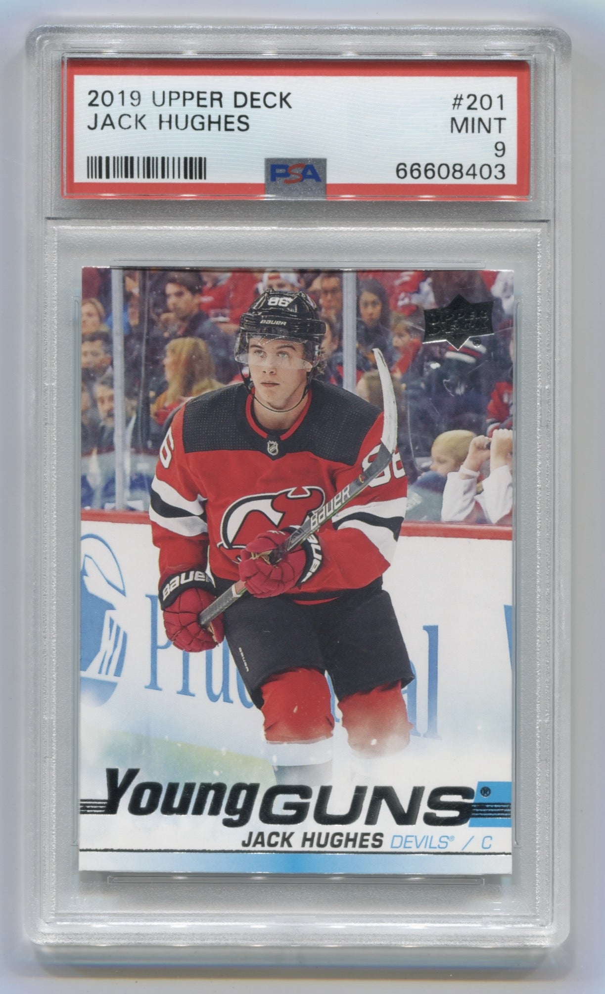 2019-20 Upper Deck #201 Jack Hughes PSA 9 (Rookie) | Eastridge Sports Cards