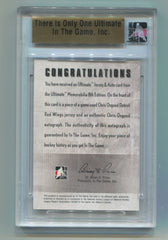 2007-08 ITG Ultimate Memorabilia 8th Edition Jerseys Autographs Silver Chris Osgood #08/30 | Eastridge Sports Cards