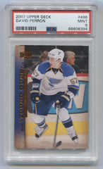 2007-08 Upper Deck #496 David Perron PSA 9 (Rookie) | Eastridge Sports Cards
