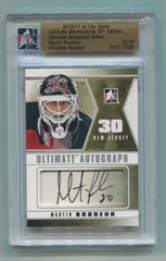 2010-11 ITG Ultimate Memorabilia 10th Edition Autographs Silver Martin Brodeur #22/24 | Eastridge Sports Cards