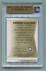 2010-11 ITG Ultimate Memorabilia 10th Edition Autographs Silver Martin Brodeur #22/24 | Eastridge Sports Cards