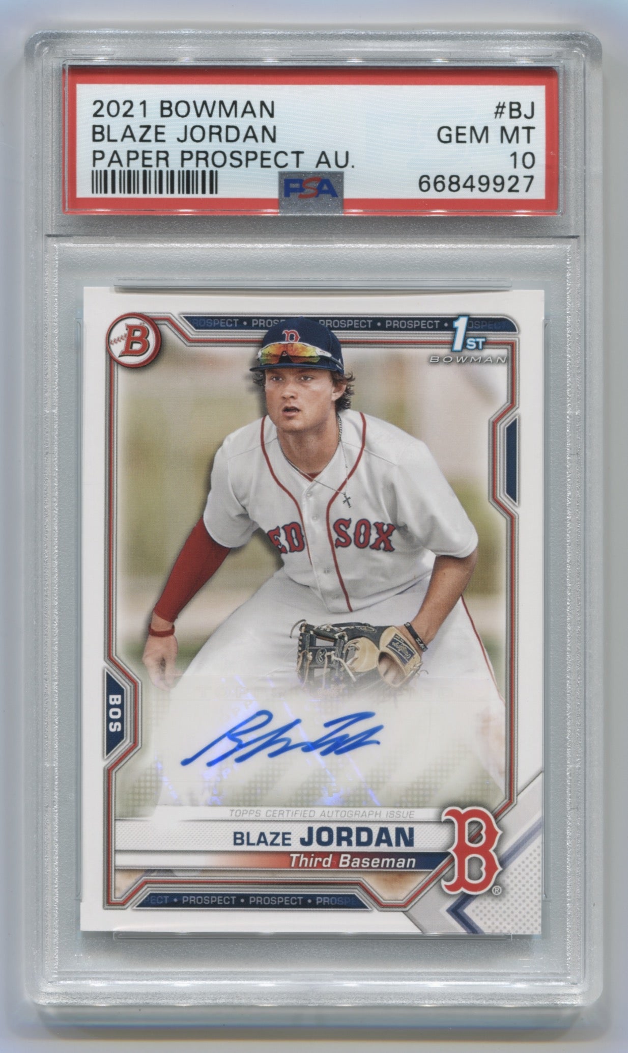 2021 Bowman Prospect Autographs #PAPRBJ Blaze Jordan PSA 10 | Eastridge Sports Cards