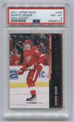 2021-22 Upper Deck Exclusives #469 Moritz Seider #080/100 PSA 8 (Rookie) | Eastridge Sports Cards
