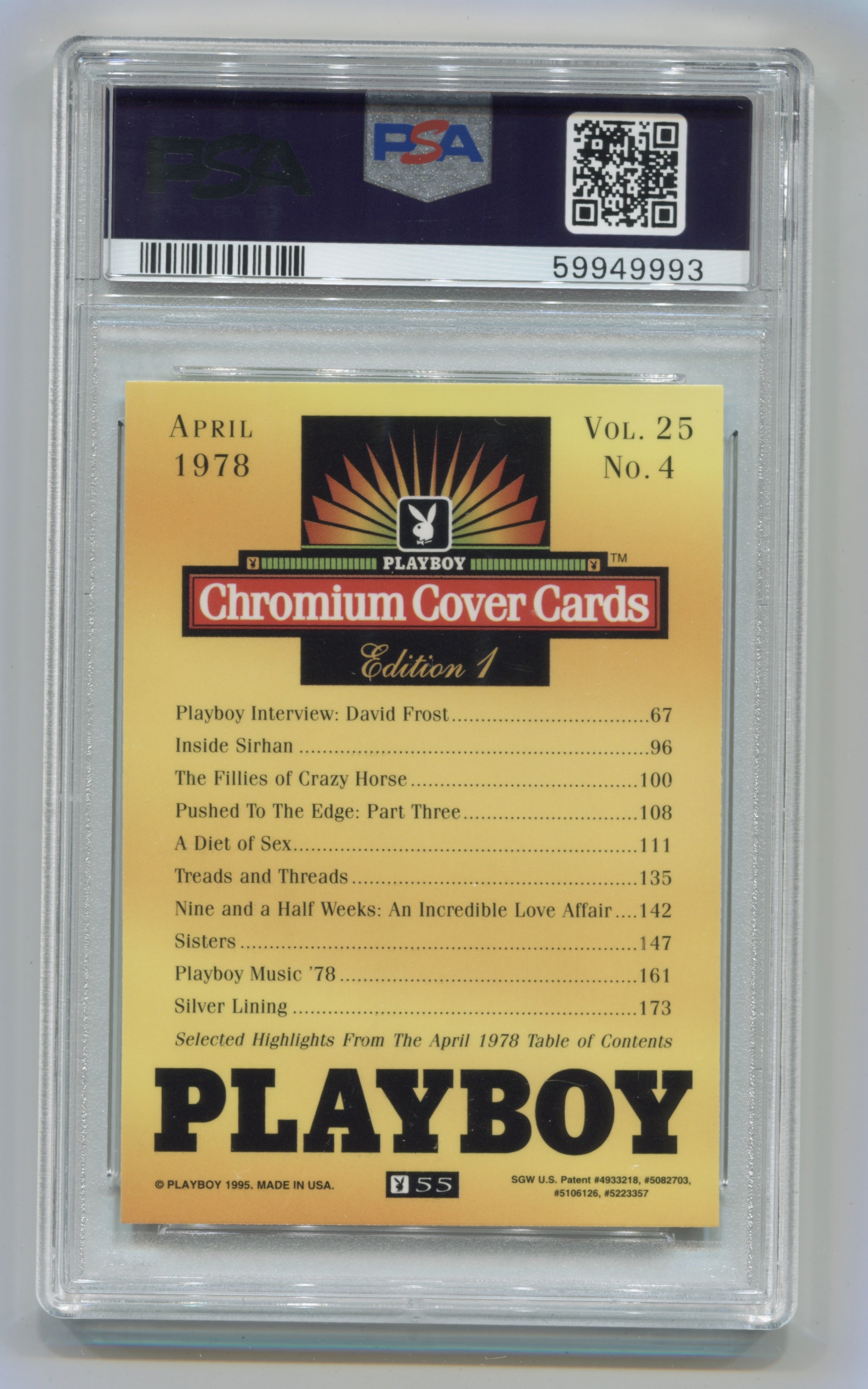 1995 Playboy Chromium Covers #55 April 1978 PSA 10 | Eastridge Sports Cards