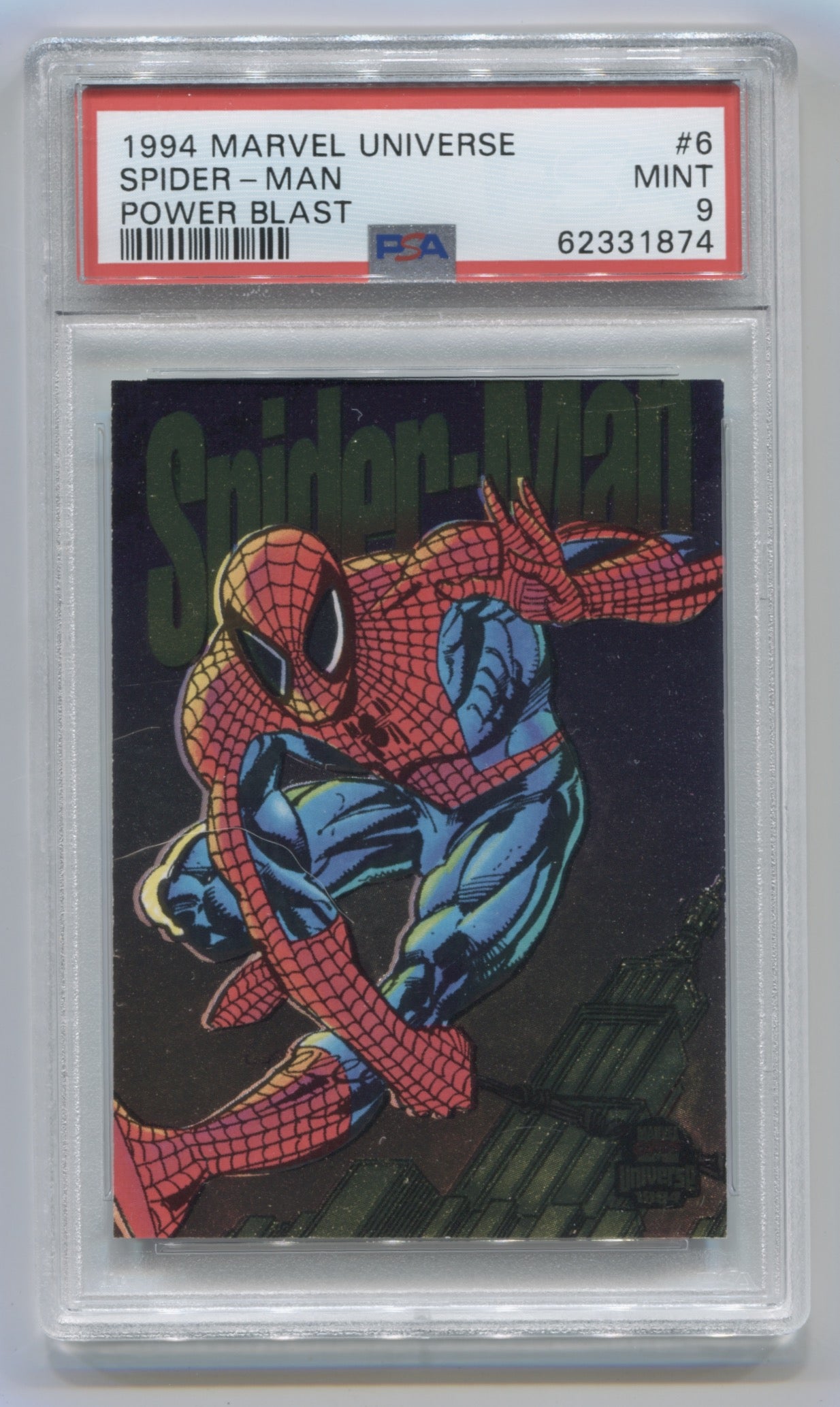 1994 Marvel Universe Power Blast #6 Spider-Man PSA 9 | Eastridge Sports Cards