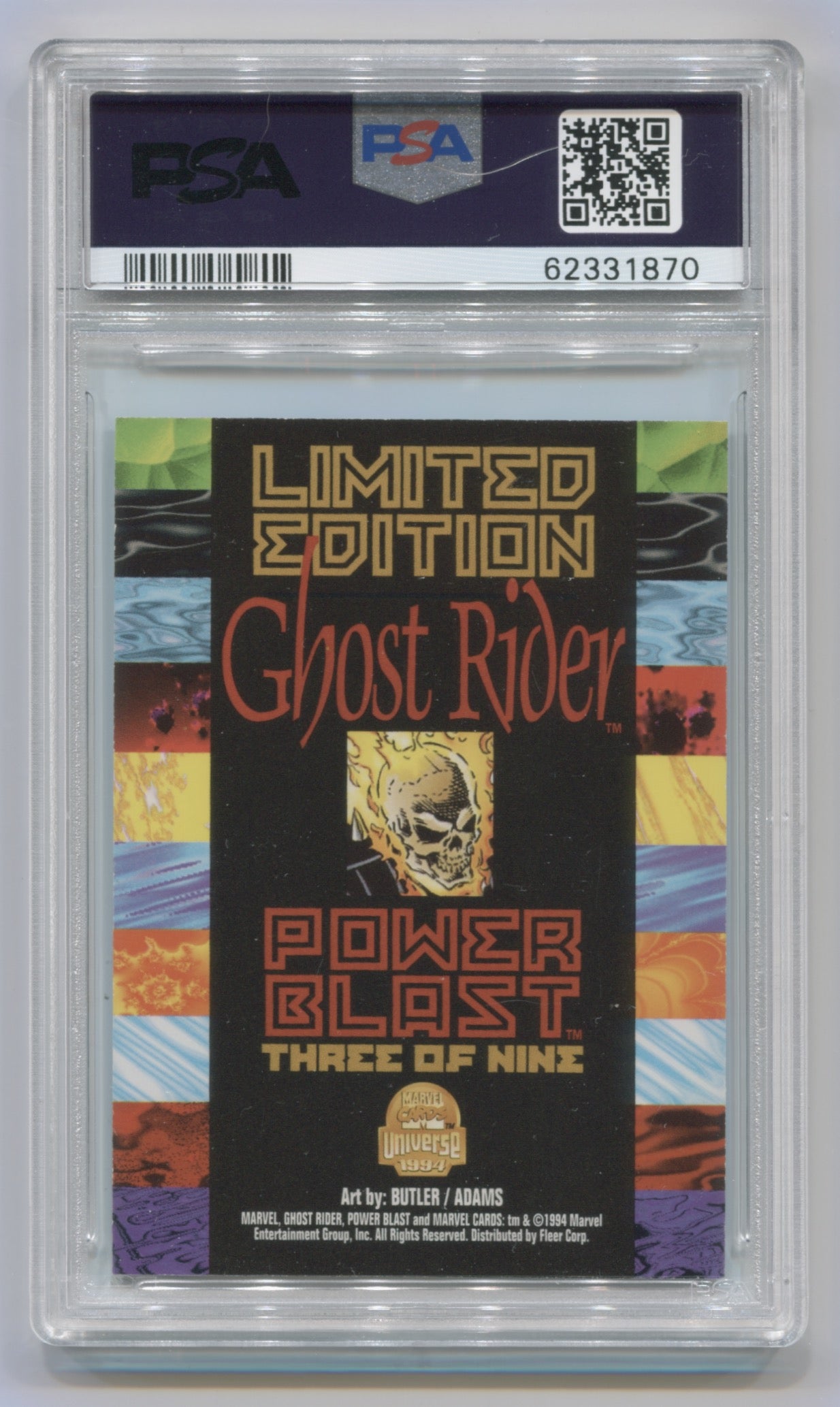 1994 Marvel Universe Power Blast #3 Ghost Rider PSA 9 | Eastridge Sports Cards