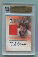 2007-08 ITG Ultimate Memorabilia 8th Edition Jerseys Autographs Silver Bobby Clarke #12/30 | Eastridge Sports Cards