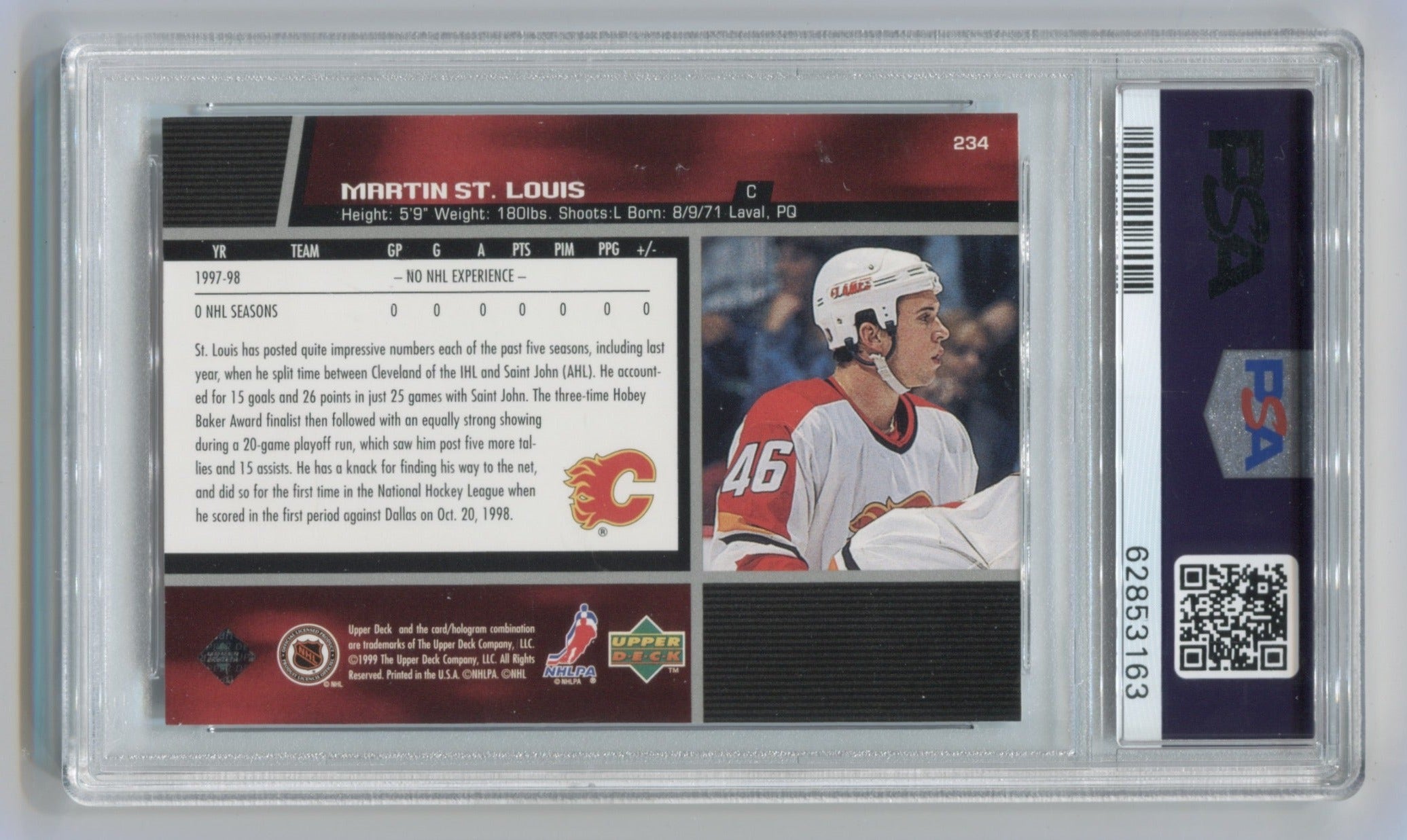1998-99 Upper Deck #234 Martin St. Louis PSA 8 (Rookie) | Eastridge Sports Cards