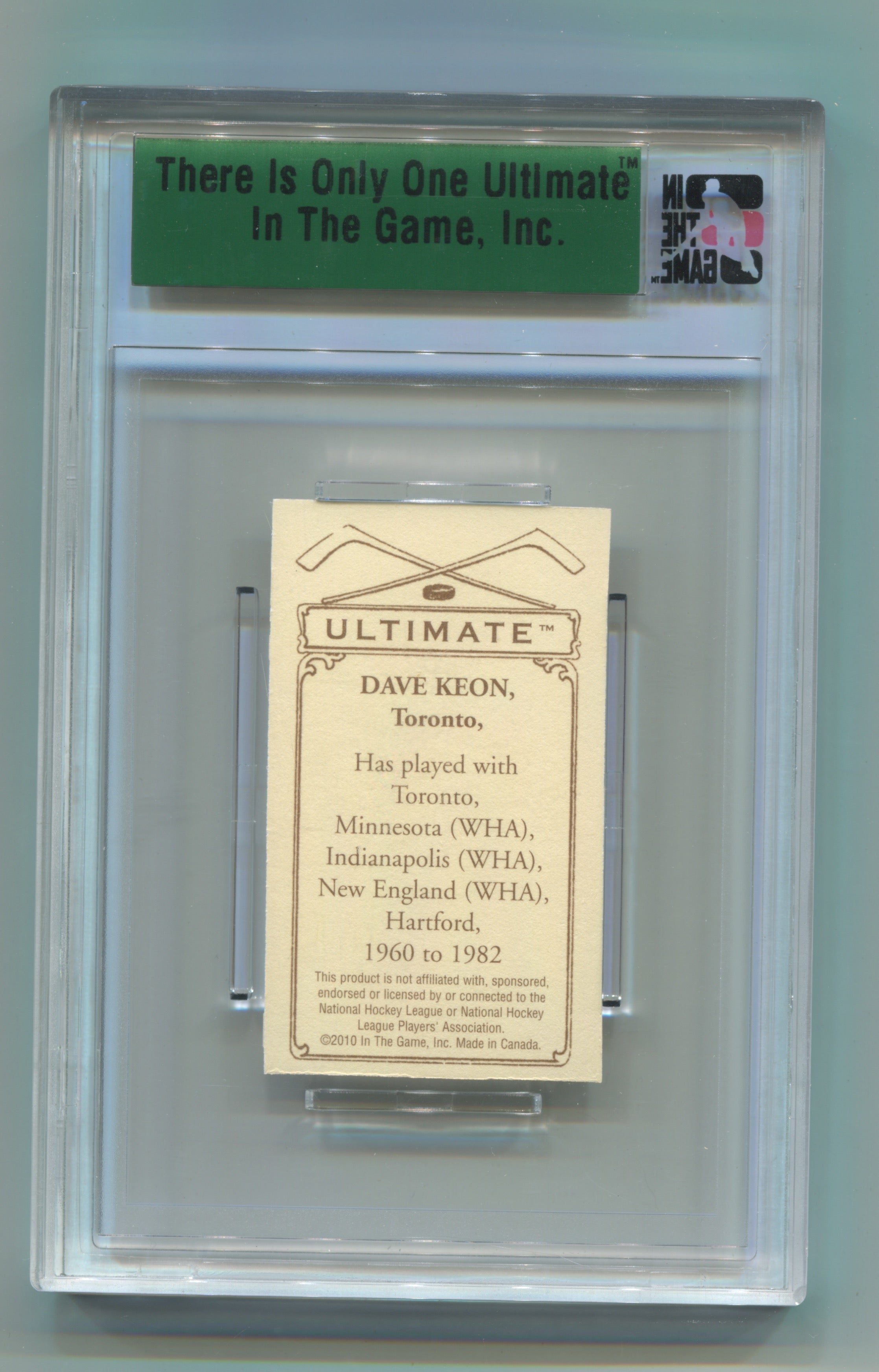 2010-11 ITG Ultimate Memorabilia 10th Edition Base Card Dave Keon #34/54 | Eastridge Sports Cards