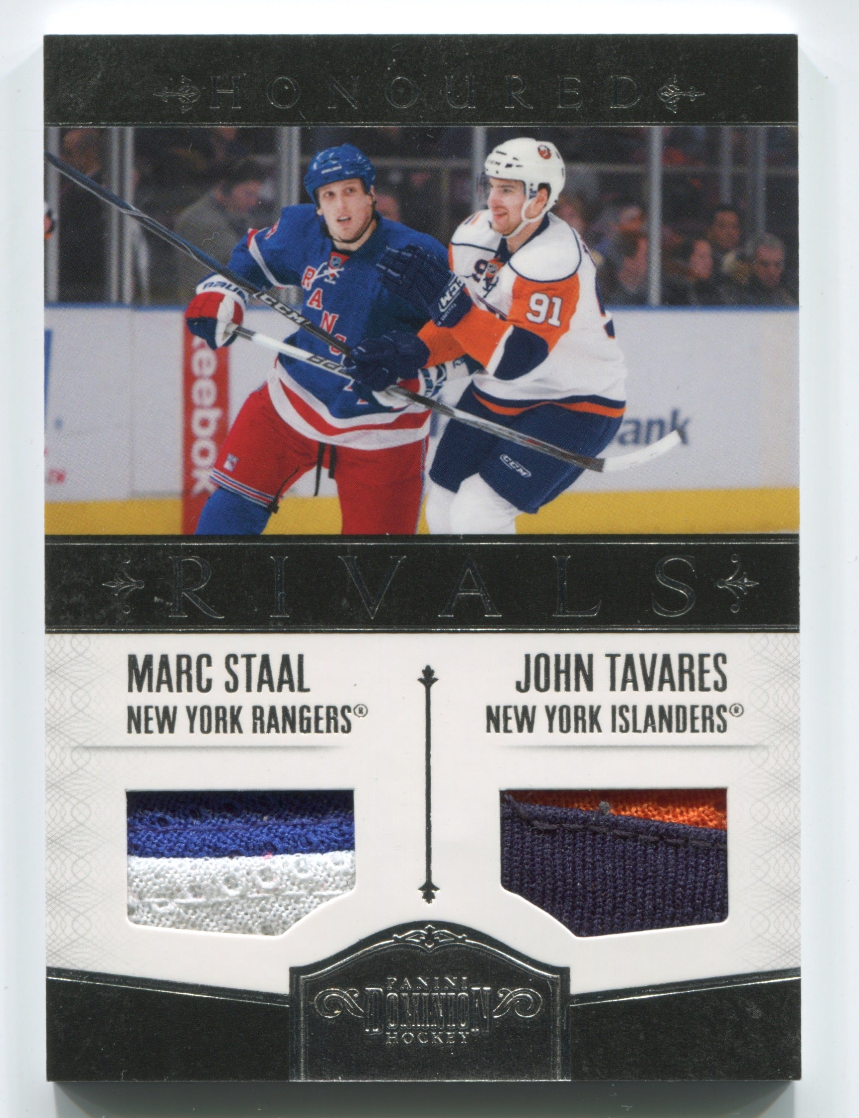 2010-11 Dominion Honoured Rivals Dual Jerseys #3 Marc Staal/John Tavares #03/49 | Eastridge Sports Cards