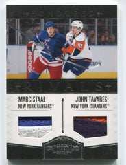 2010-11 Dominion Honoured Rivals Dual Jerseys #3 Marc Staal/John Tavares #03/49 | Eastridge Sports Cards
