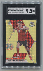 2020-21 Panini Mosaic UEFA Euro Mosaic Gold Fluorescent #3 Christoph Baumgartner #03/10 SGC 9.5 (Rookie) | Eastridge Sports Cards