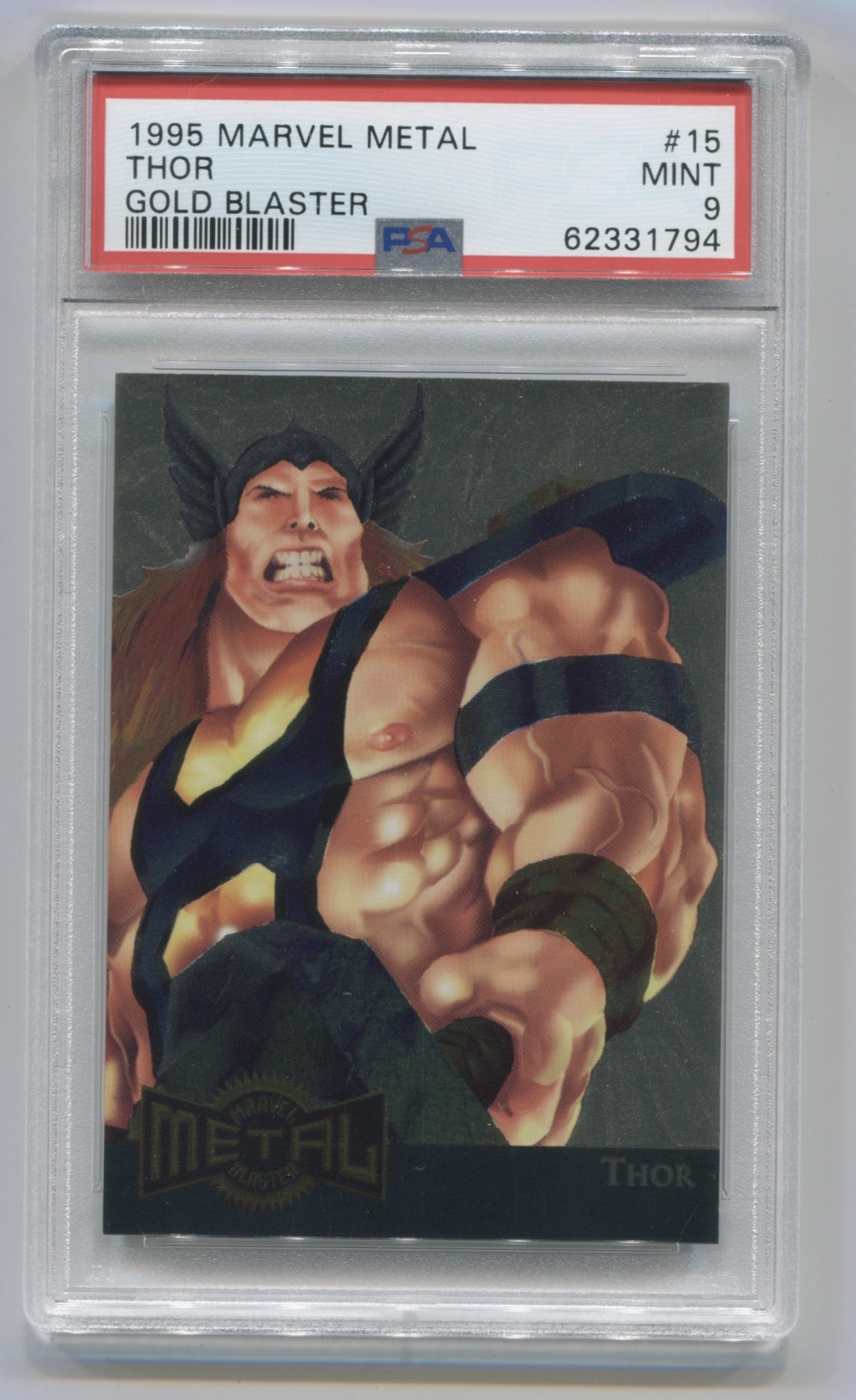 1995 Marvel Metal Blaster Gold #15 Thor PSA 9 | Eastridge Sports Cards