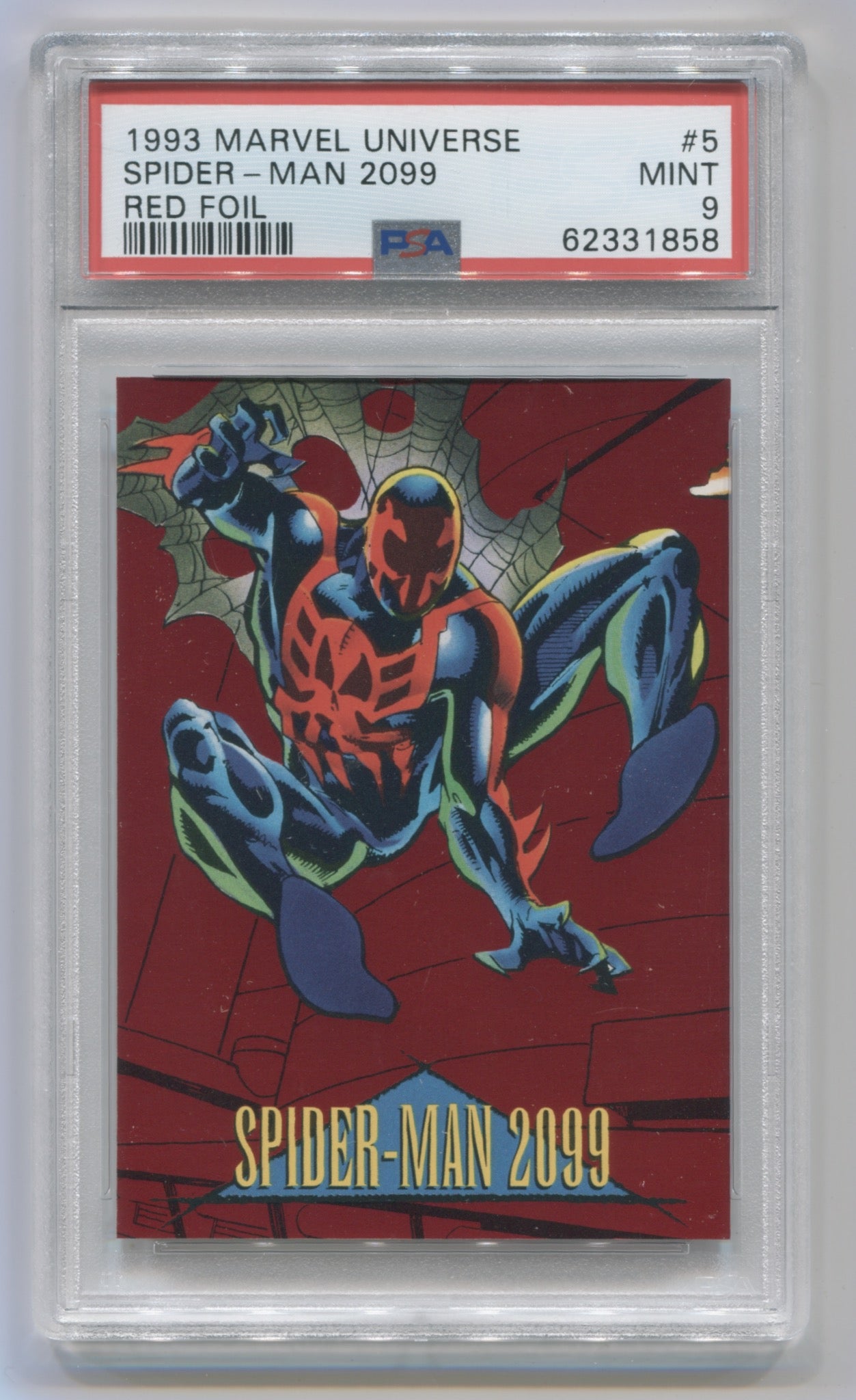 1993 Marvel Universe IV Red Foil #5 Spider-Man 2099 PSA 9 | Eastridge Sports Cards