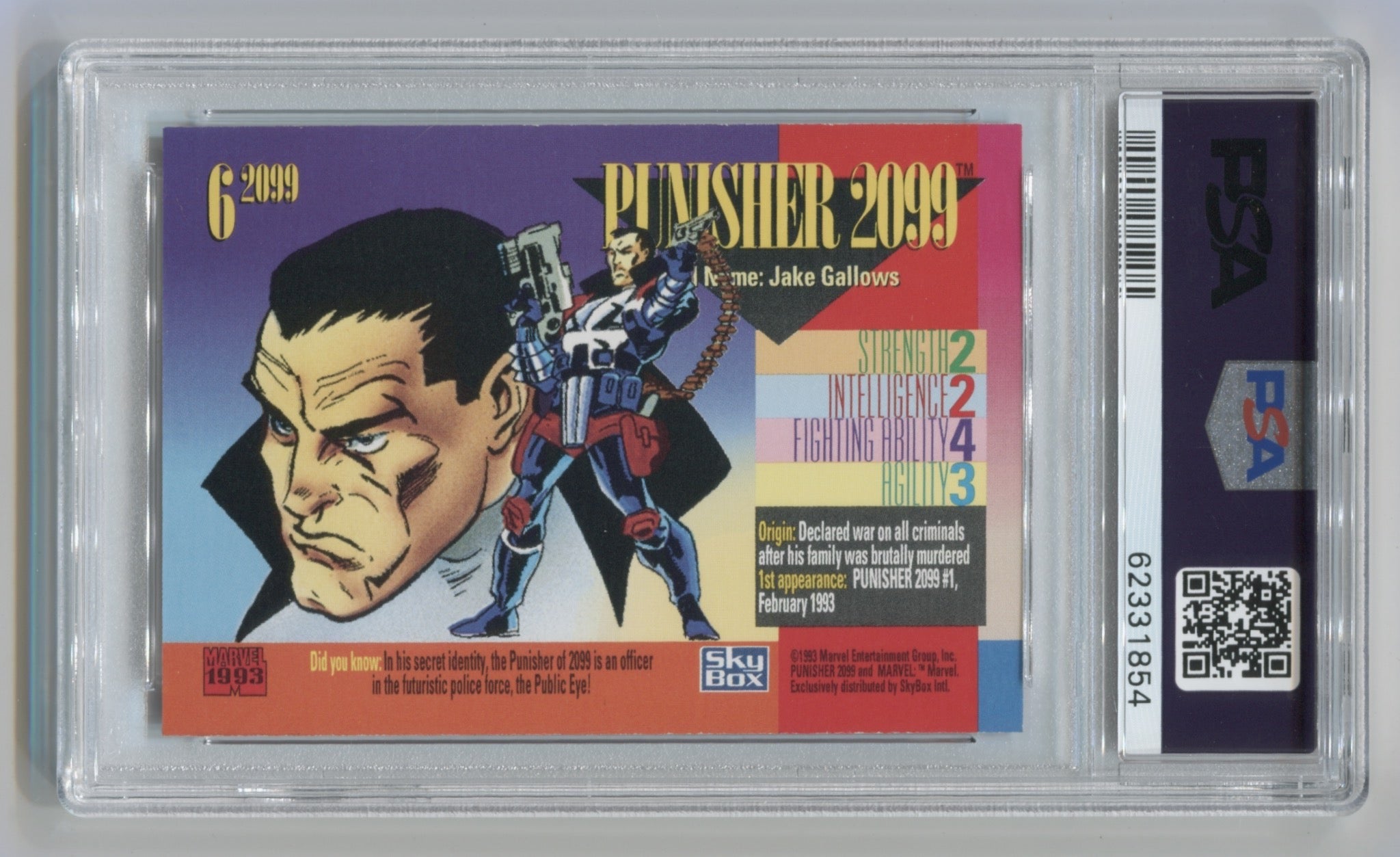 1993 Marvel Universe IV Red Foil #6 Punisher 2099 PSA 9 | Eastridge Sports Cards