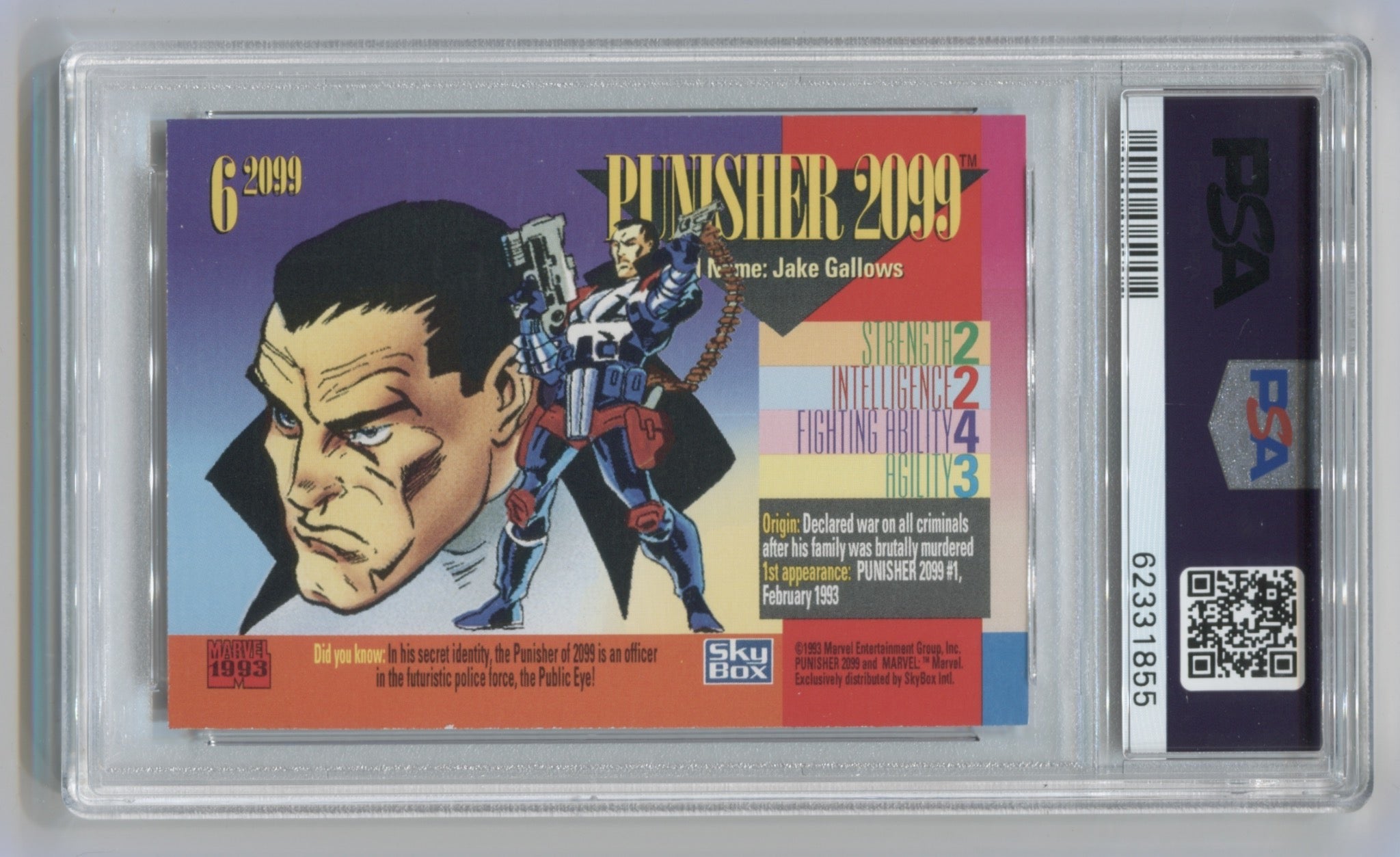 1993 Marvel Universe IV Red Foil #6 Punisher 2099 PSA 10 | Eastridge Sports Cards