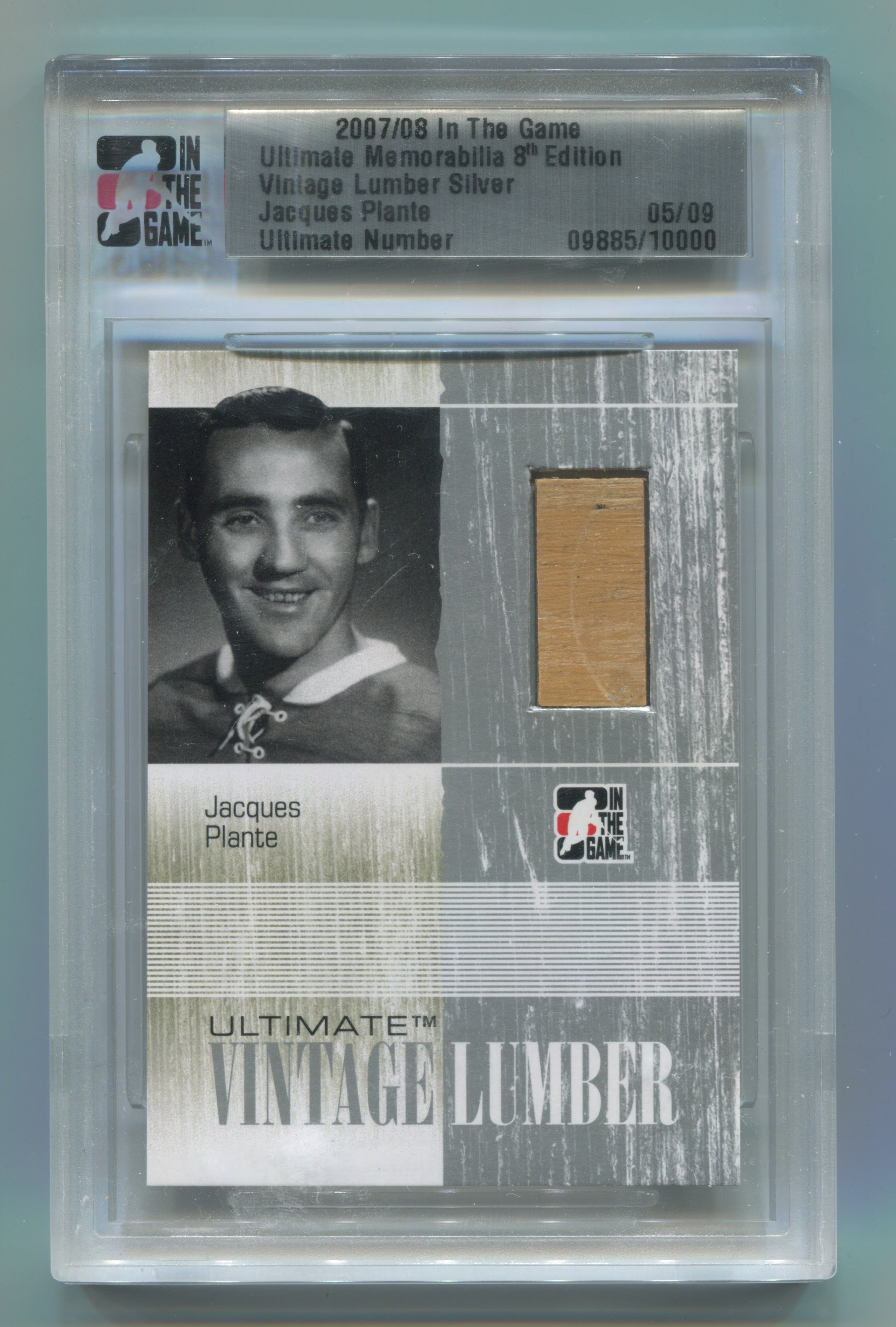 2007-08 ITG Ultimate Memorabilia 8th Edition Vintage Lumber Silver Jacques Plante #05/09 | Eastridge Sports Cards