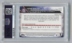 2016 Topps Chrome Rookie Autographs Purple Refractor #RA-LG Lucas Giolito #024/250 PSA 10 (Rookie) | Eastridge Sports Cards
