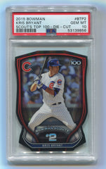 2015 Bowman Chrome Bowman Scouts Top 100 #BTP2 Kris Bryant PSA 10 | Eastridge Sports Cards