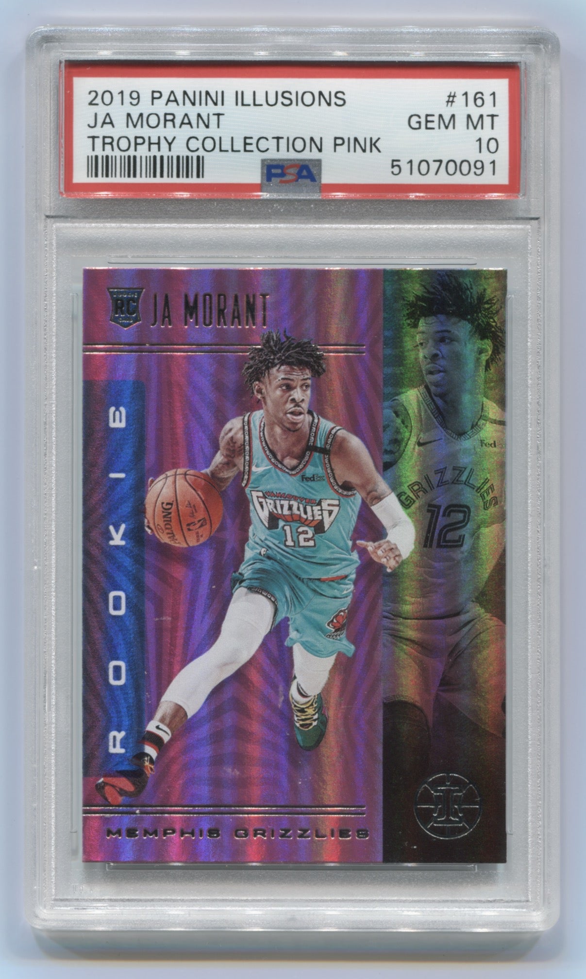 2019-20 Panini Illusions Trophy Collection Pink #161 Ja Morant PSA 10