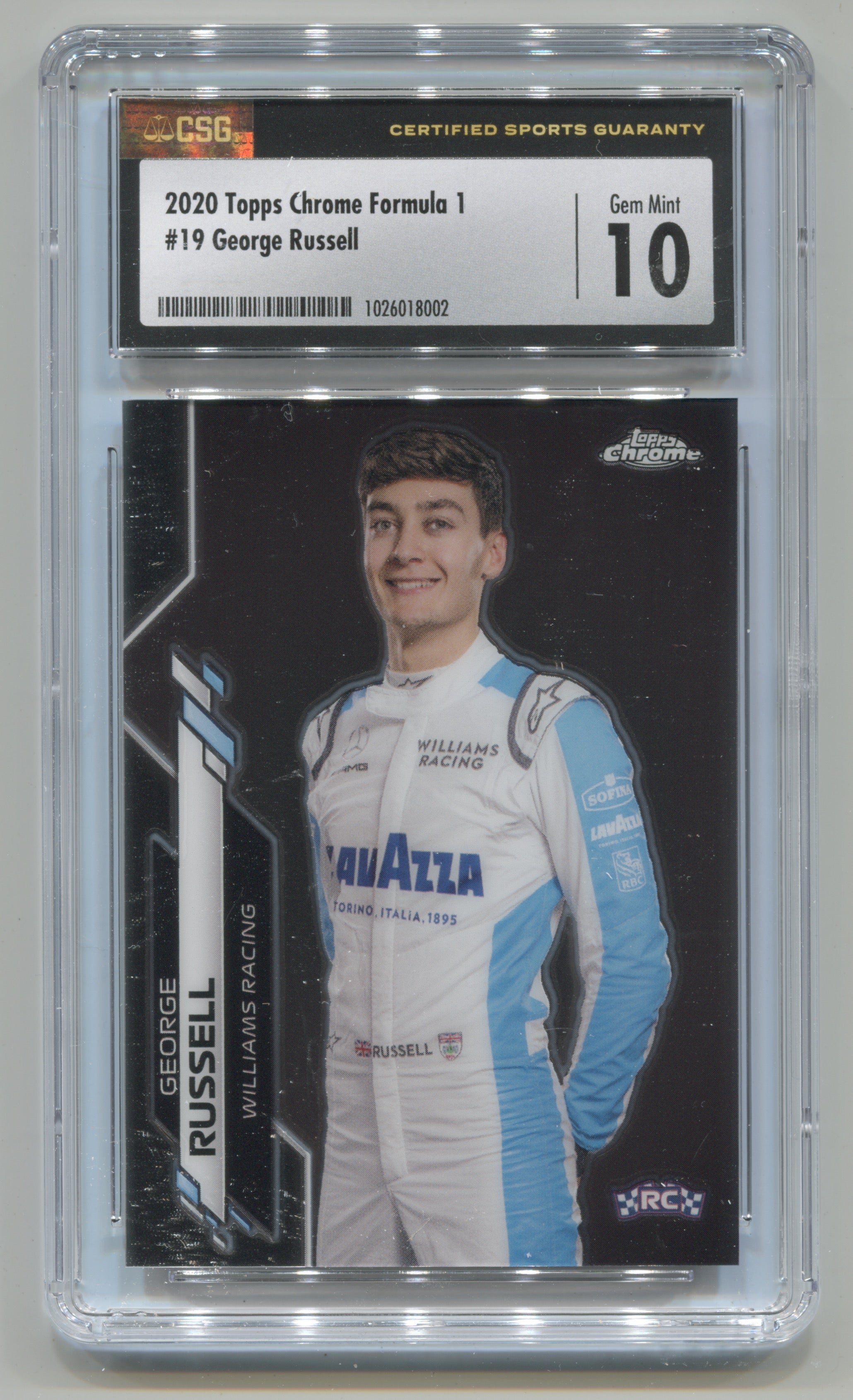 2020 Topps Chrome Formula 1 #19 George Russell CSG 10 (Rookie) | Eastridge Sports Cards