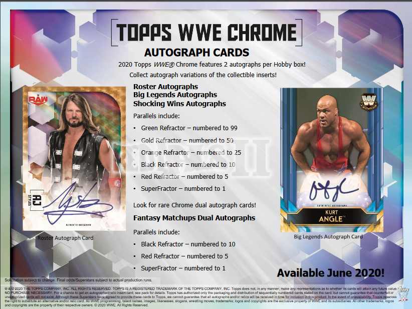 2020 Topps WWE Chrome Hobby Pack | Eastridge Sports Cards