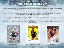 2022-23 Topps Hockey NHL Sticker Packet