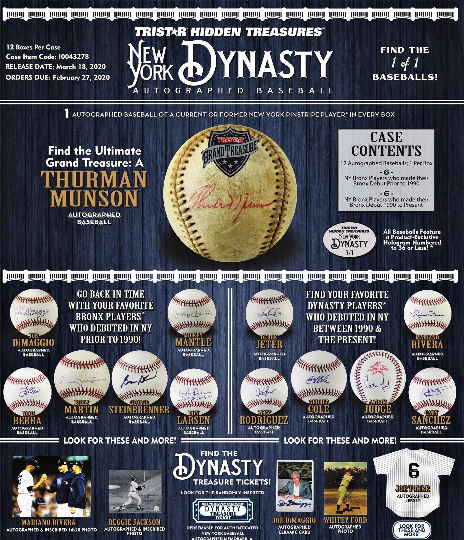 2020 TriStar New York Dynasty Baseball Hobby Box | Eastridge Sports Cards