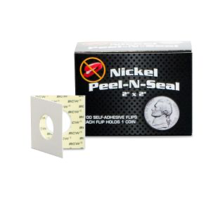 BCW Peel-N-Seal Flips 2x2 - Adhesive - Nickel | Eastridge Sports Cards