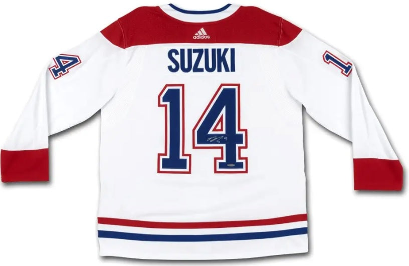 Nick Suzuki Autographed White Adidas Montreal Canadiens Jersey  (Upper Deck Authenticated) | Eastridge Sports Cards