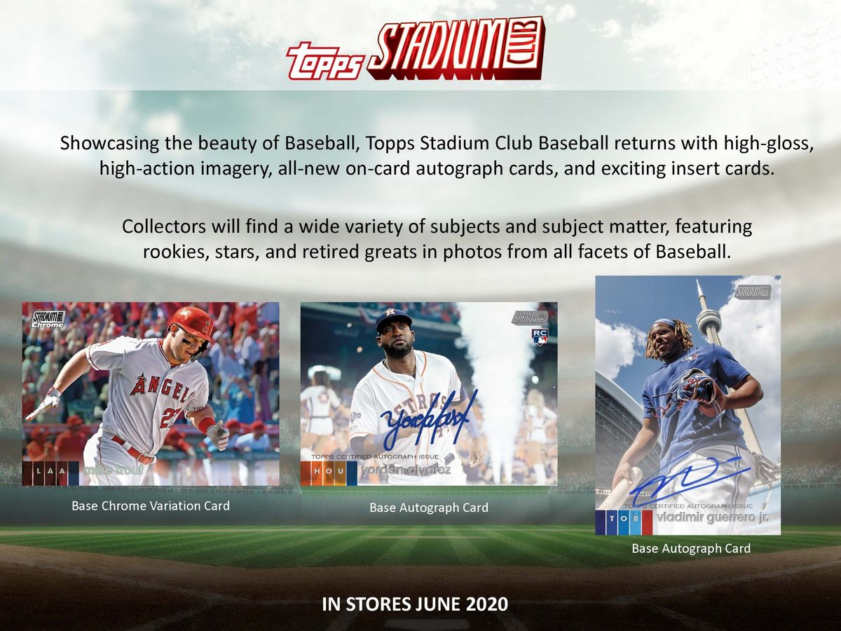 2020 Topps Stadium Club Baseball Hobby Pack