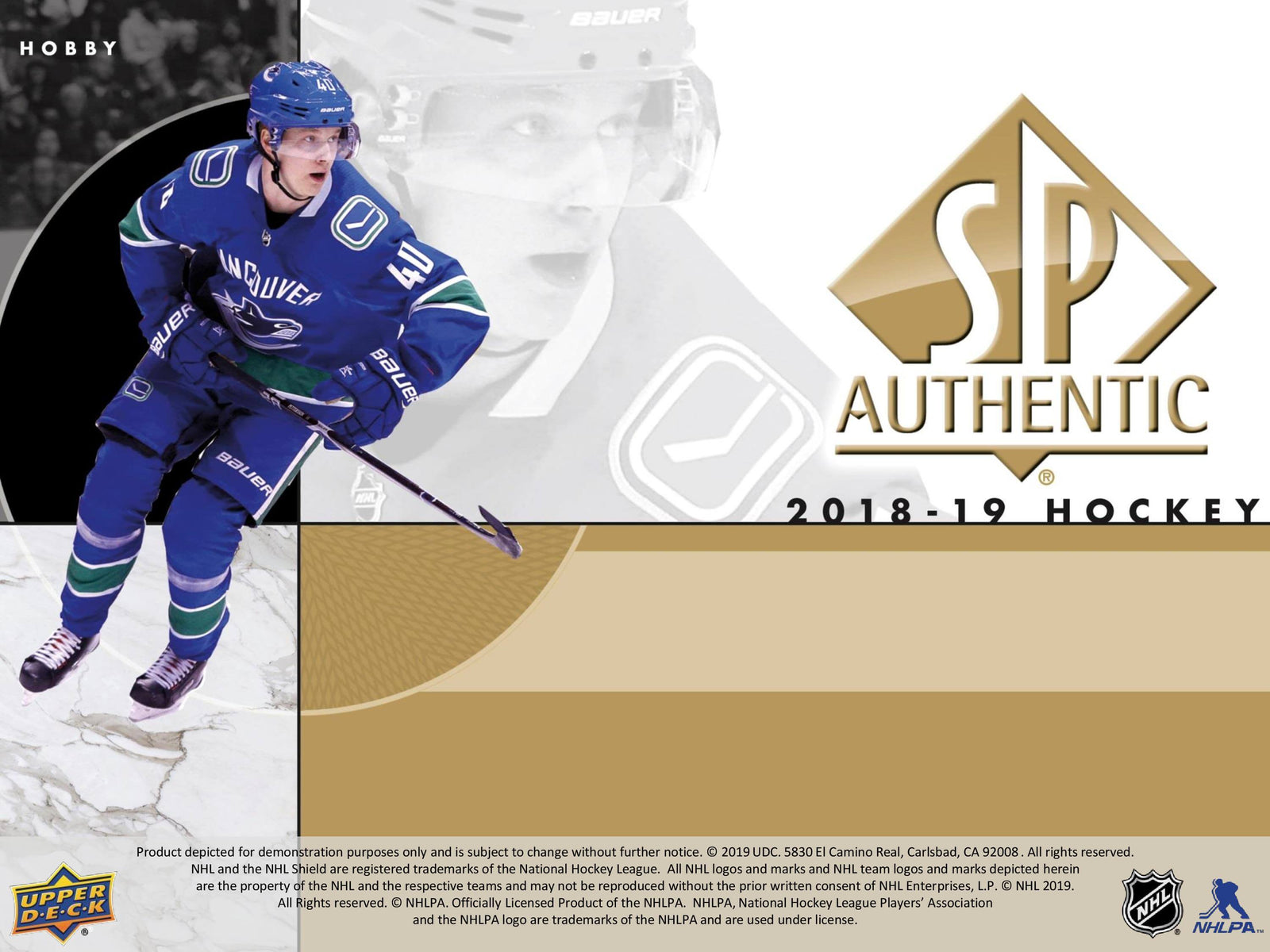 2018-19 Upper Deck SP Authentic Hockey Hobby Pack