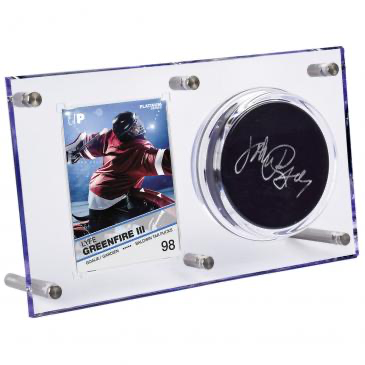 Ultra Pro Clear Puck and 120pt Card Flip Display