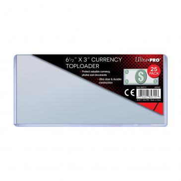 Ultra Pro 6-1/2" x 3" Currency Toploader 25ct | Eastridge Sports Cards