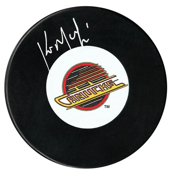 Kirk McLean Autographed Vancouver Canucks Flying Skate Puck | Eastridge Sports Cards