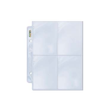 Ultra Pro 4-Pocket Platinum Page for Mini 2-Ring Albums 10pk