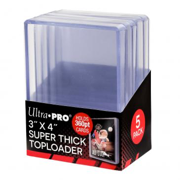 Ultra Pro 3" x 4" Super Thick 360pt Toploaders 5ct | Eastridge Sports Cards